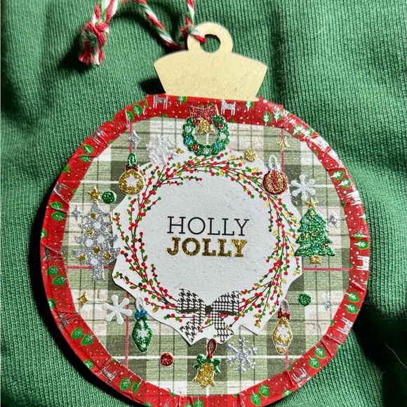 2 New 4x4” Handmade Wooden Rustic Decoupage Christmas Tree Ornaments $26 - Picture 3 of 11